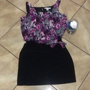 Purple, Grey, Pink and Black Dress